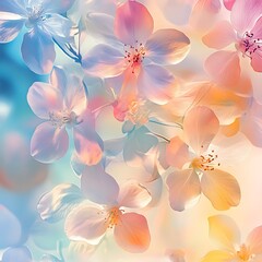 Obraz premium Flower Background Vibrant Floral Pattern Nature Inspired Design