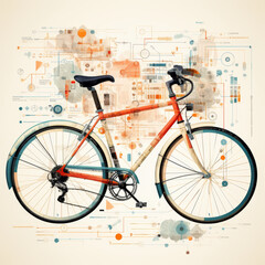 rower- grafika