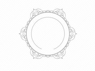 frame with floral classic ornament and place to text