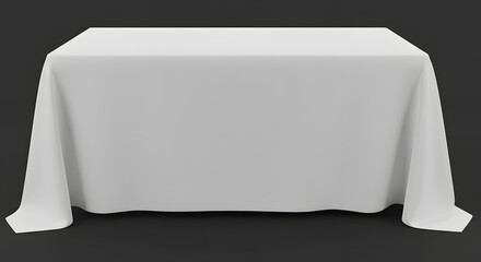 White Tablecloth on a Table generative AI