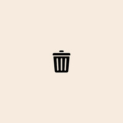 Garbage icon flat vector design. 