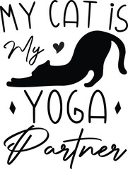 My Cat Is My Yoga Partner Fitness lovers 