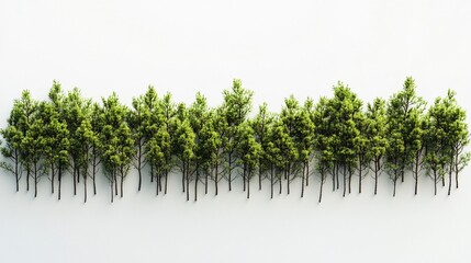 Fototapeta premium Evergreen Pine Tree Forest Landscape Treeline