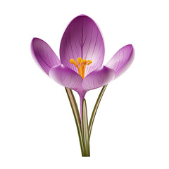 Fototapeta premium purple crocus flower transparent png