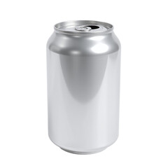 A silver aluminum can, isolated on a cut out background.