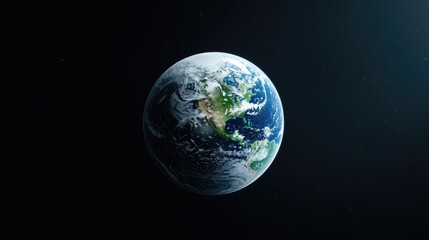 Fototapeta premium Earth, space, clouds, North America, background stars, environmental awareness