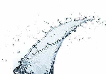 water splash isolated on white