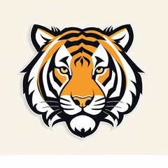 Tiger head Logo. Vector illustration.