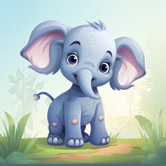 Obraz premium słodkie słoniątko
