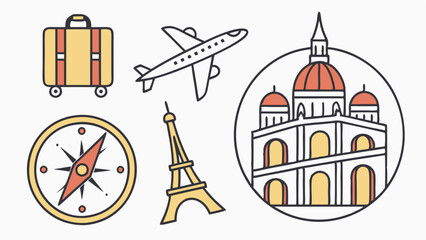Travel and Adventure Illustrative Icons