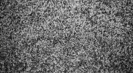 Fototapeta premium A detailed top-view background showcasing the textured surface of a grey carpet. The soft, woven fibers create depth and a realistic look, making it ideal for design, interiors, and architectural proj