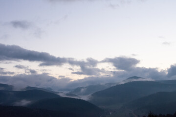 Clouds coming in over the rocky mountains