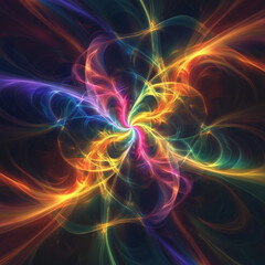 abstract background with glowing lines