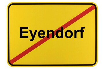 Illustration eines Ortsschildes der Gemeinde Eyendorf in Niedersachsen