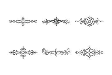 Set of graphics-ornament line art