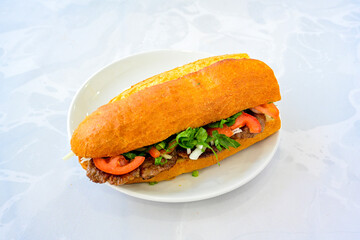 Lavash zurna doner kebab ( zurna  durum )  or shawarma sliced in plate isolated.  hatay usulu tavuk Et doner durum. Gobit ekmek arasi doner. Pilavustu iskender doner kebap. 