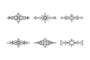 Set of graphics-ornament line art