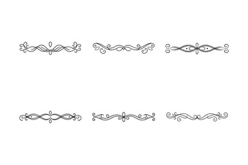 Obraz premium Set of graphics-ornament line art