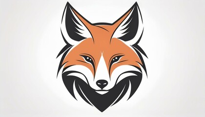 Obraz premium A head of a fox symbol cartoon illustration 