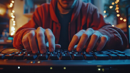 Intense focus on analyzing error logs during a late-night coding session in a hackathon workspace