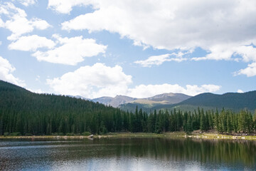 Rocky Mountains Rising Behind Echo Lake in Colorado