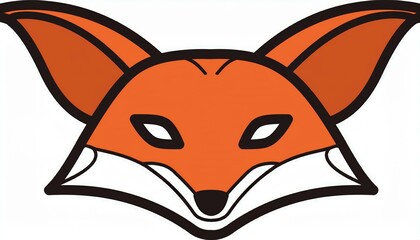 Obraz premium A head of a fox symbol cartoon illustration 
