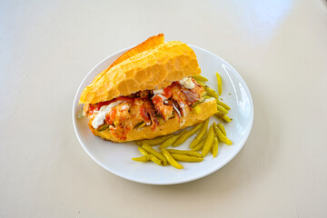 Meat Chicken Doner, between bread (Turkish Name : ekmek arasi et doner, tavuk doner, Gobit ekmek...