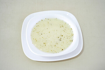 Yayla Corbasi known as Turkish yogurt soup