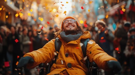 A lively community festival brings together individuals of various abilities to celebrate