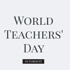 World Teacher Day Post Design Octobers 5 Poster 