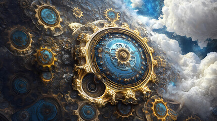 Fractal realms. Clockwork Realms. Illustration