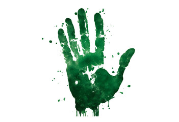 wet illustration hand spot finger background silhouette print technological gesture graphic abstract splatter isolated grunge vector green ink element creative stain design handprint texture paint