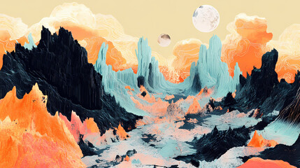 The tectonic tacticians sentient landmasses strategize to create. Sentient Landscapes. Illustration