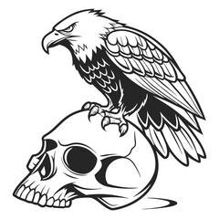 eagle on skull Adobe Illustrator Artwork