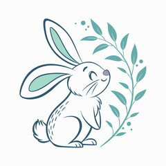 rabbit with a flower