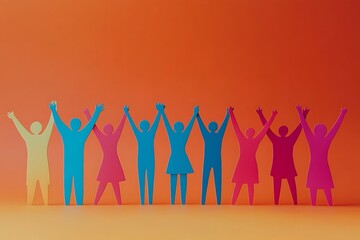 Diverse People Celebrating Teamwork Success