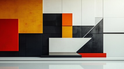 a diverse collection of abstract artworks featuring action painting, geometric compositions, optical art, and textured gradient paintings. these high-resolution images showcase energetic splashes, str
