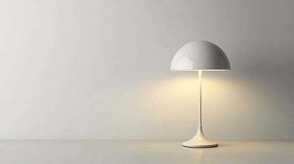 Modern lamp design on a soft gray and white gradient background