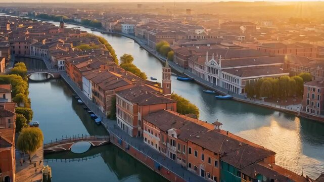 stunning city Padua Italy sunny summer day

