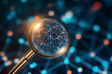 Exploring Connections: A Magnifying Glass Over a Digital Network