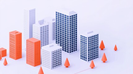 Obraz premium Innovative blockchain energy solutions for urban sustainability cityscape digital art modern environment aerial view