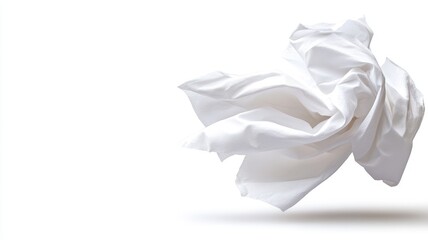 Obraz premium Soft white cloth floating in air