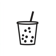 Stylized illustration of a bubble tea cup