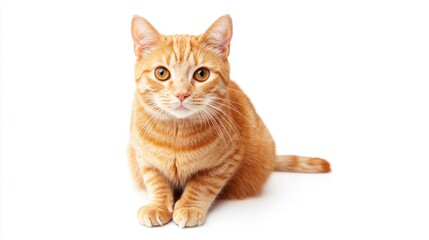 A captivating orange cat, a delightful pet portrait, a charming feline companion