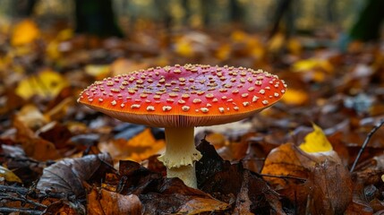 Stunning Autumn Forest Mushroom: A Vibrant Display of Nature's Beauty