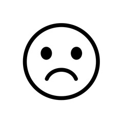 sad emoji - vector icon