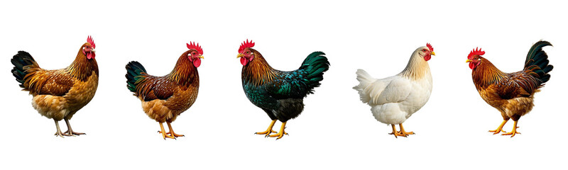 Fototapeta premium Hen Isolated On Transparent Background