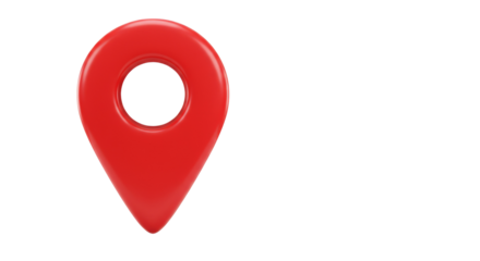 Red Location Mark Symbol isolated on transparent background, Location Pin PNG, Location mark 
