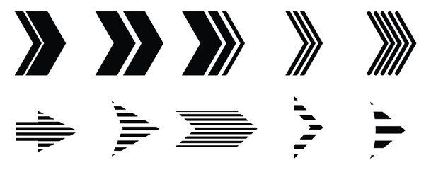 Arrows Icon. set of vector arrows. Arrow. Cursor. Collection of Arrows on flat style for web design or interface.