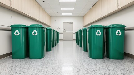 Ppe material recycling initiative hospital environmental action healthcare facility interior sustainability efforts